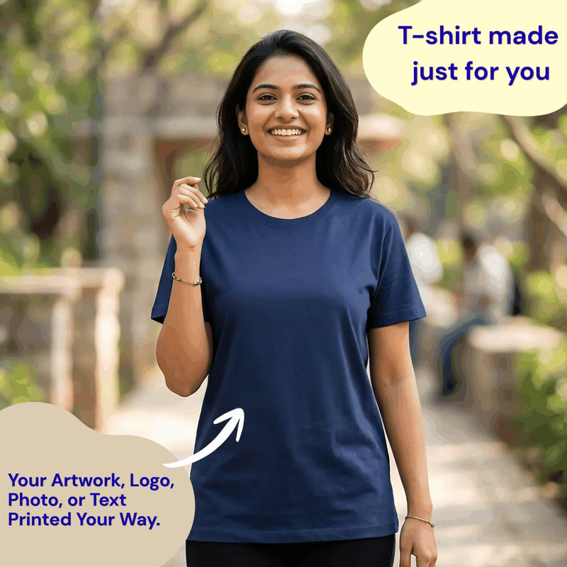 Personalized Womens T-Shirt - Navy Blue