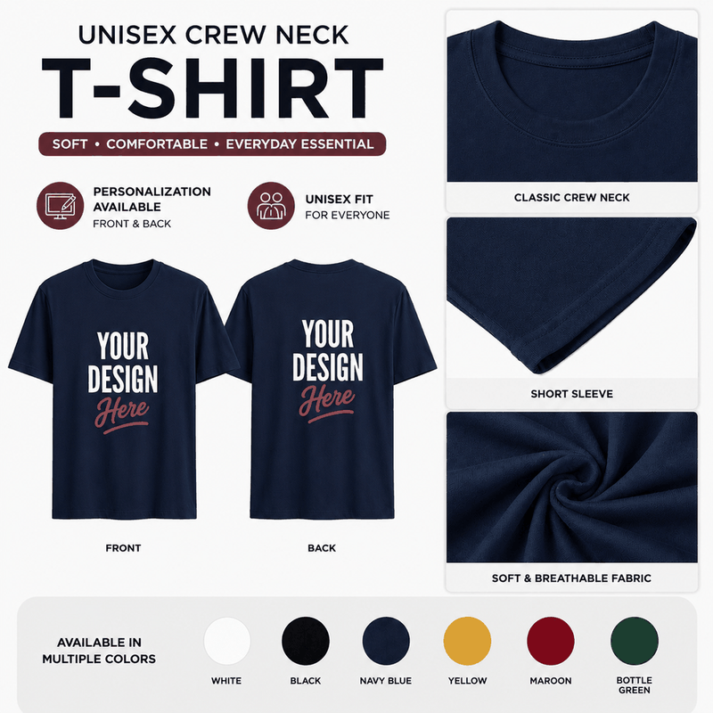 Personalized Womens T-Shirt - Navy Blue