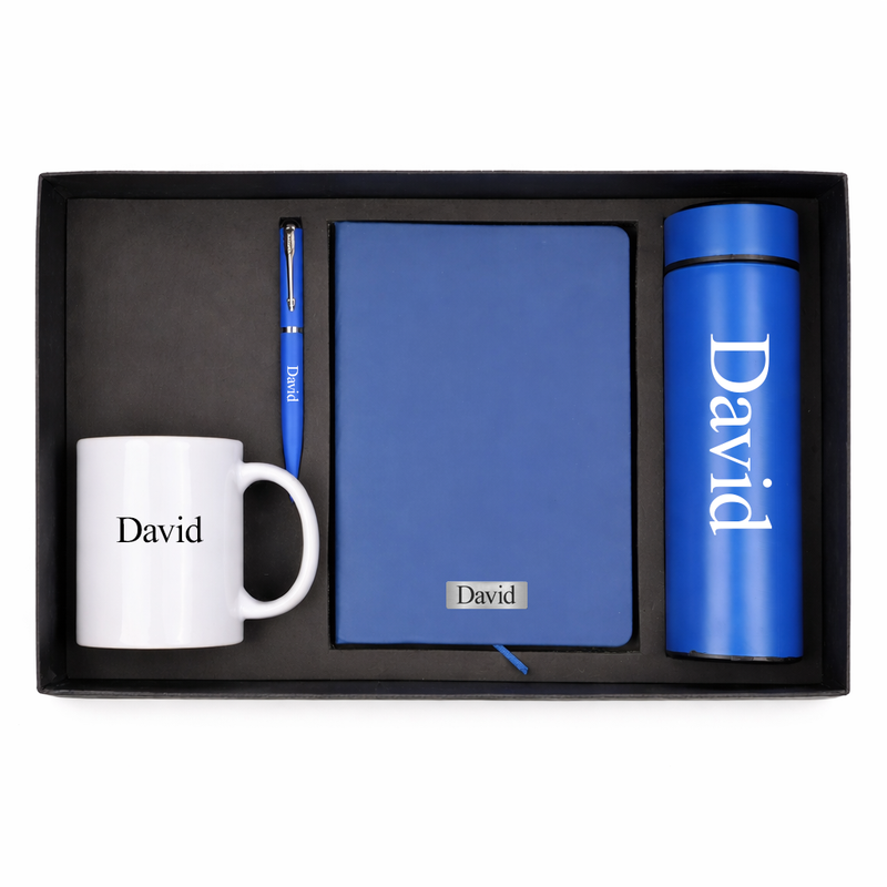 Personalized Diary, Pen, Bottle and Coffee Mug Corporate Gift Set
