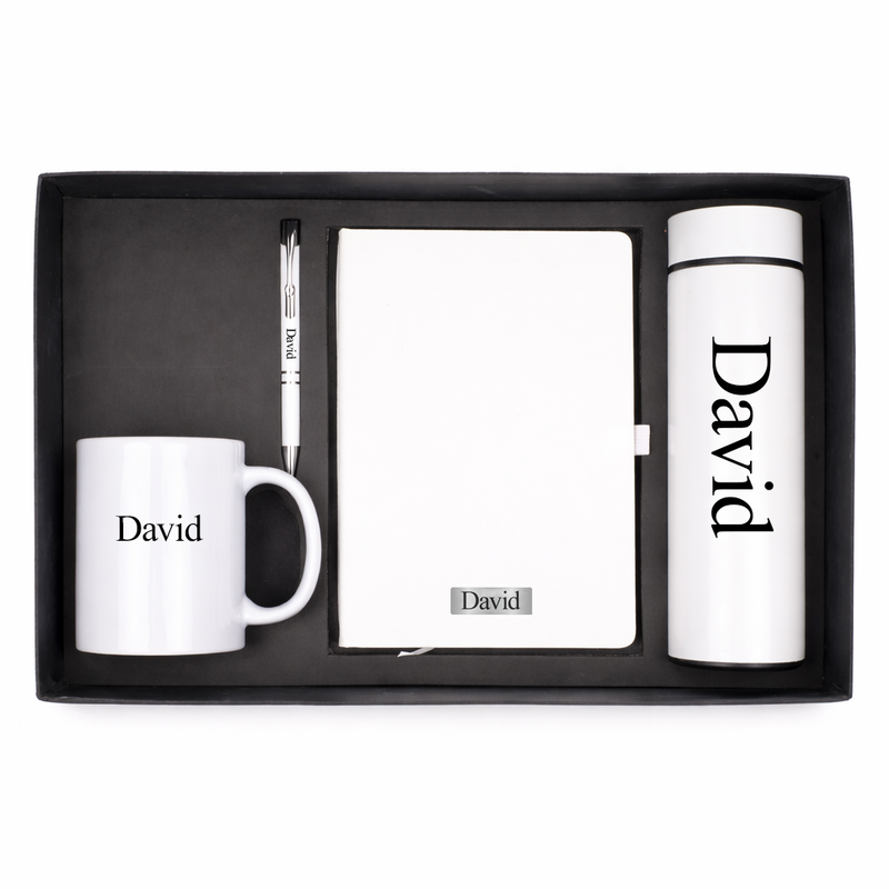 Personalized Diary, Pen, Bottle and Coffee Mug Corporate Gift Set