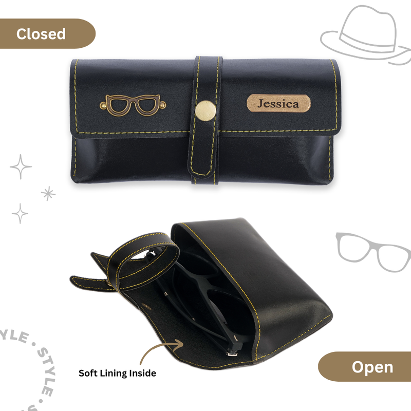Personalized Leather Wallet, Passport Cover, Luggage Tag & Eyewear Case Giftset