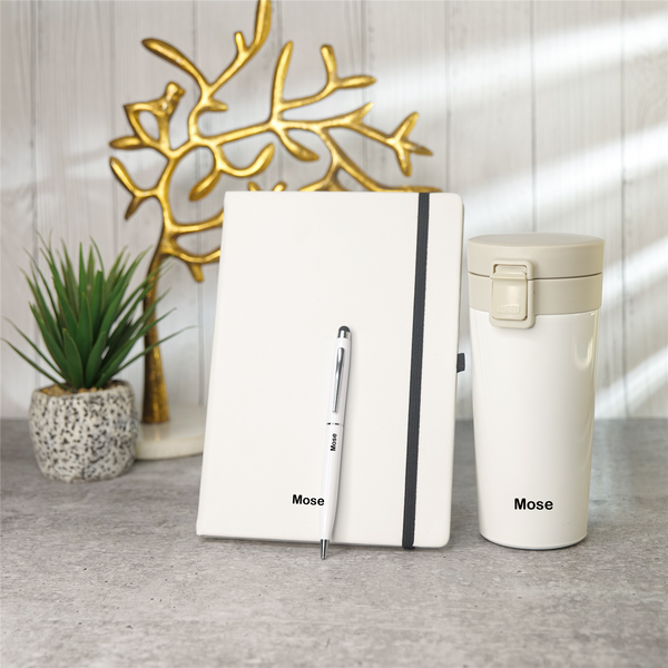 Personalized Set of 3-in-1 Diary, Pen and Tumbler