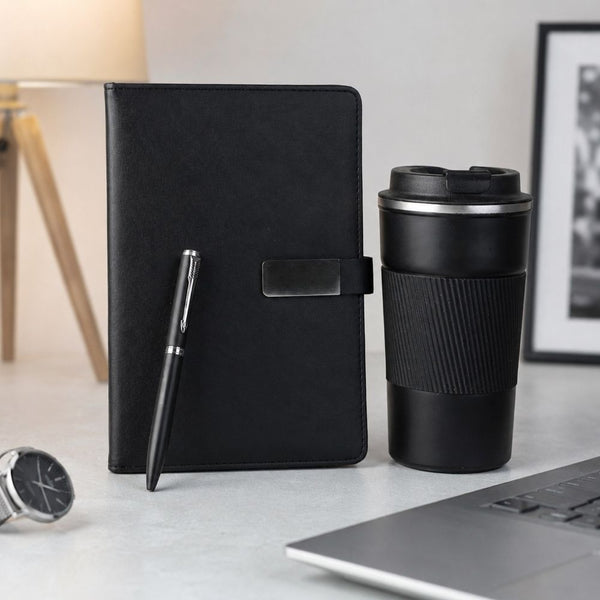 Personalized Set of 3-in-1 Diary, Tumbler and Pen