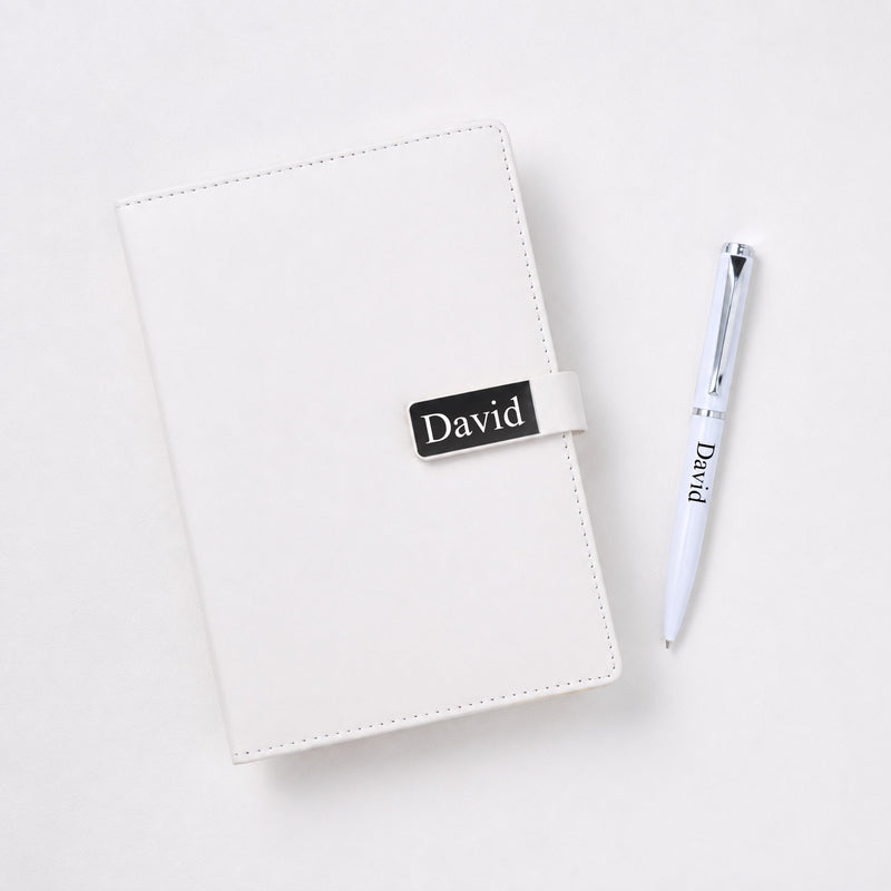 Personalized Set of 4-in-1 Diary, Pen, Bottle and Laptop Stand