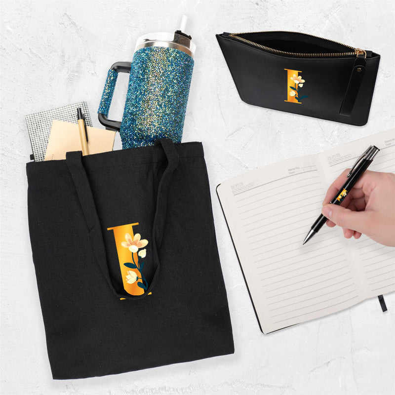 Personalized Set of 4-in-1 - Tote Bag, Pouch, Pen and Dairy
