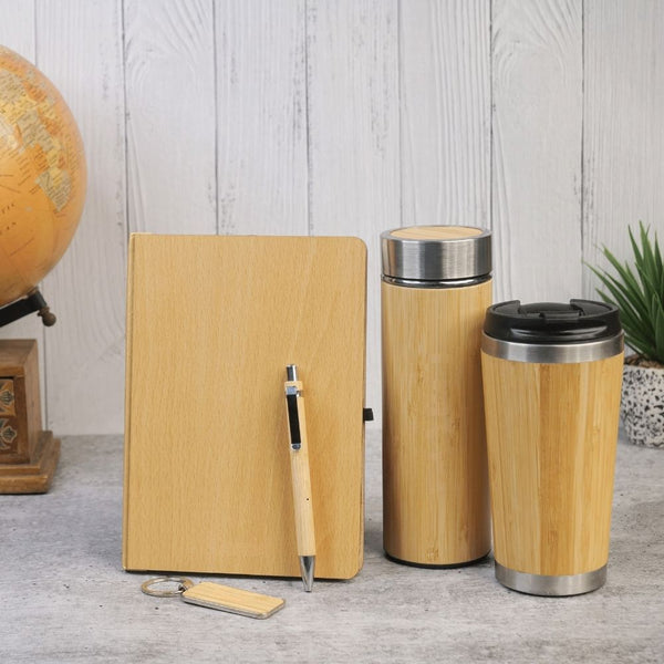 Personalized Set of 5-in-1 Diary, Tumbler, Pen, Keychain and Bottle