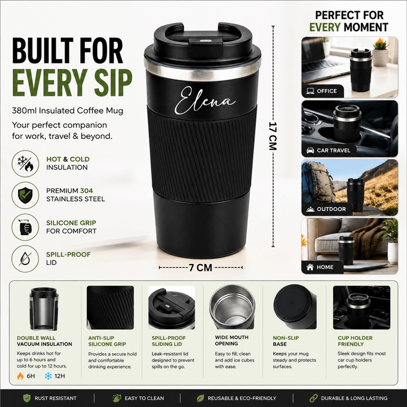 Personalized Tote Bag, Cap and Coffee Tumbler Gift Set