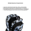 Personalized Checkered Backpack - Black