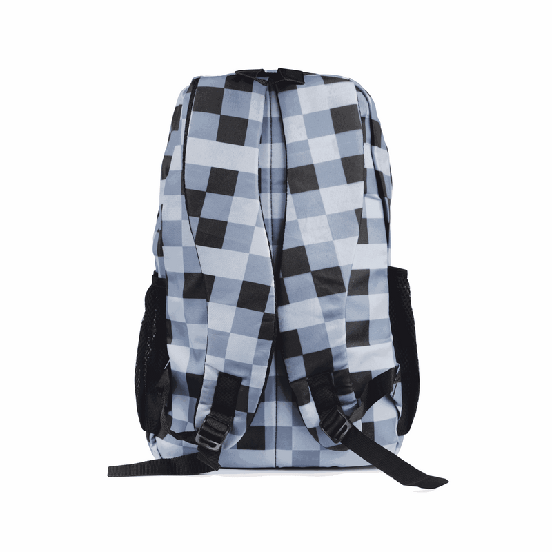 Personalized Checkered Backpack - Black