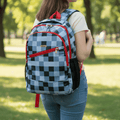 Personalized Checkered Backpack