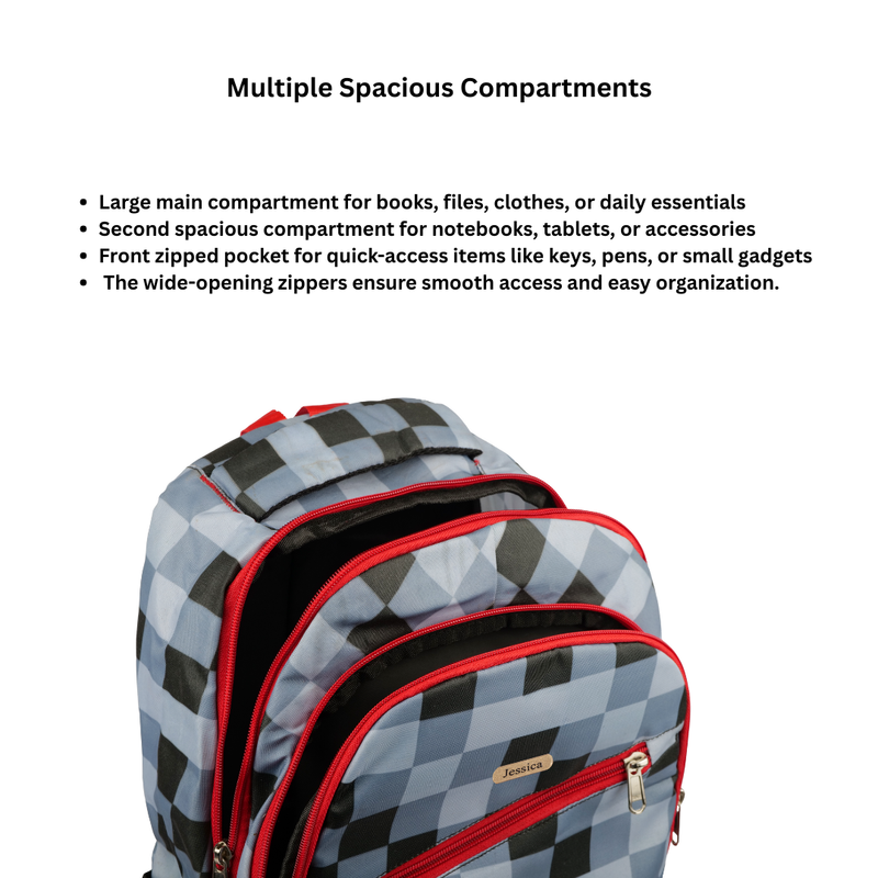 Personalized Checkered Backpack