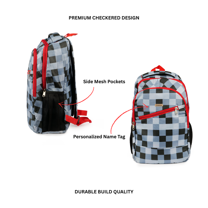 Personalized Checkered Backpack
