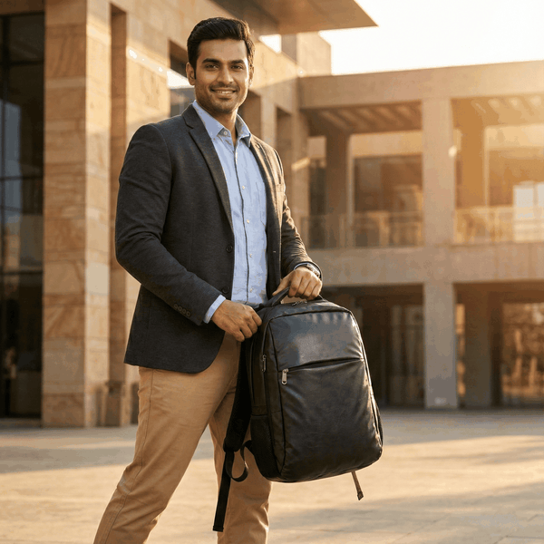 Personalized Leather Bag Black
