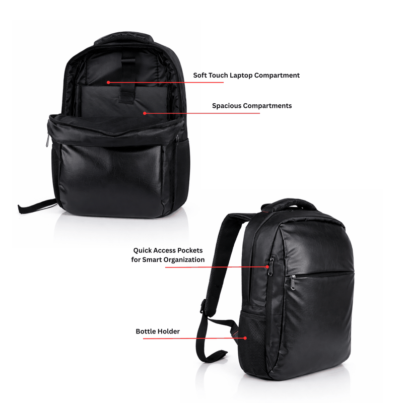 Personalized Leather Bag Black