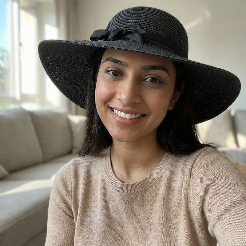 Personalized Black Round Hat