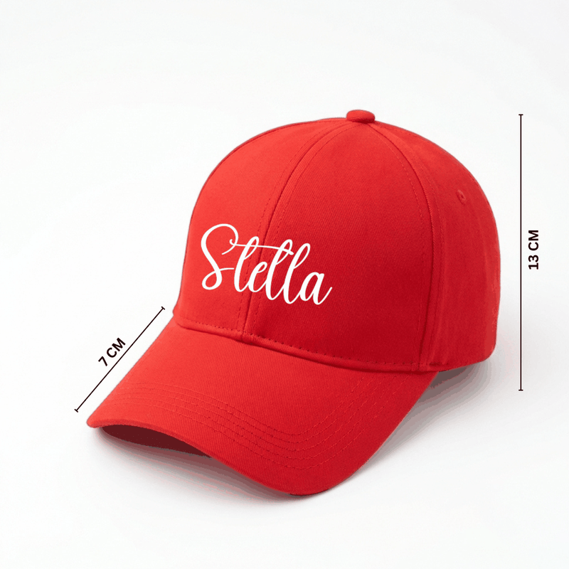 Personalized Personalised Cap Red And Black For Couple