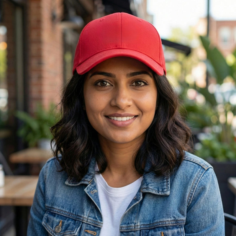 Personalized Personalised Cap Red And Black