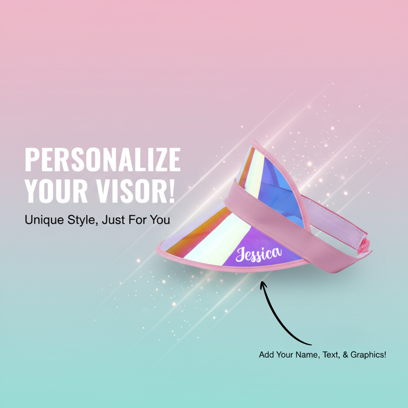 Personalized Visor Hat - Pink