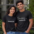 Personalized Couple T-Shirts - Black