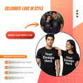 Personalized Couple T-Shirts - Black