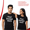 Personalized Couple T-Shirts - Black