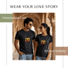 Personalized Couple T-Shirts - Black
