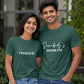 Personalized Couple T-Shirts - Bottle Green