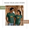 Personalized Couple T-Shirts - Bottle Green