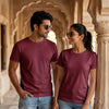Personalized Couple T-Shirts - Maroon
