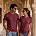 Personalized Couple T-Shirts - Maroon