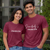 Personalized Couple T-Shirts - Maroon