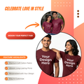 Personalized Couple T-Shirts - Maroon