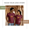 Personalized Couple T-Shirts - Maroon