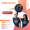 Personalized Couple T-Shirts - Navy Blue