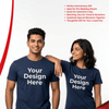 Personalized Couple T-Shirts - Navy Blue