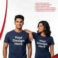 Personalized Couple T-Shirts - Navy Blue