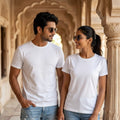 Personalized Couple T-Shirts - White