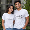 Personalized Couple T-Shirts - White