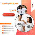 Personalized Couple T-Shirts - White