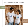 Personalized Couple T-Shirts - White
