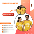 Personalized Couple T-Shirts - Yellow
