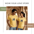 Personalized Couple T-Shirts - Yellow