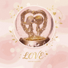Personalized Couple Decorative Globe - Gold