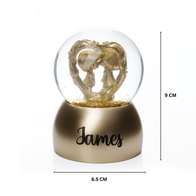 Personalized Couple Decorative Globe - Gold