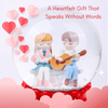 Personalized Couple Musical Snow Globe With Color Changing LED Light 1