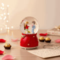 Personalized Couple Musical Snow Globe With Color Changing LED Light 2