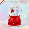 Personalized Couple Musical Snow Globe With Color Changing LED Light 2