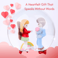 Personalized Couple Musical Snow Globe With Color Changing LED Light 2
