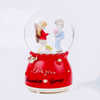 Personalized Couple Musical Snow Globe With Color Changing LED Light 2