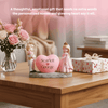 Personalized Couple Heart Showpiece White And Pink